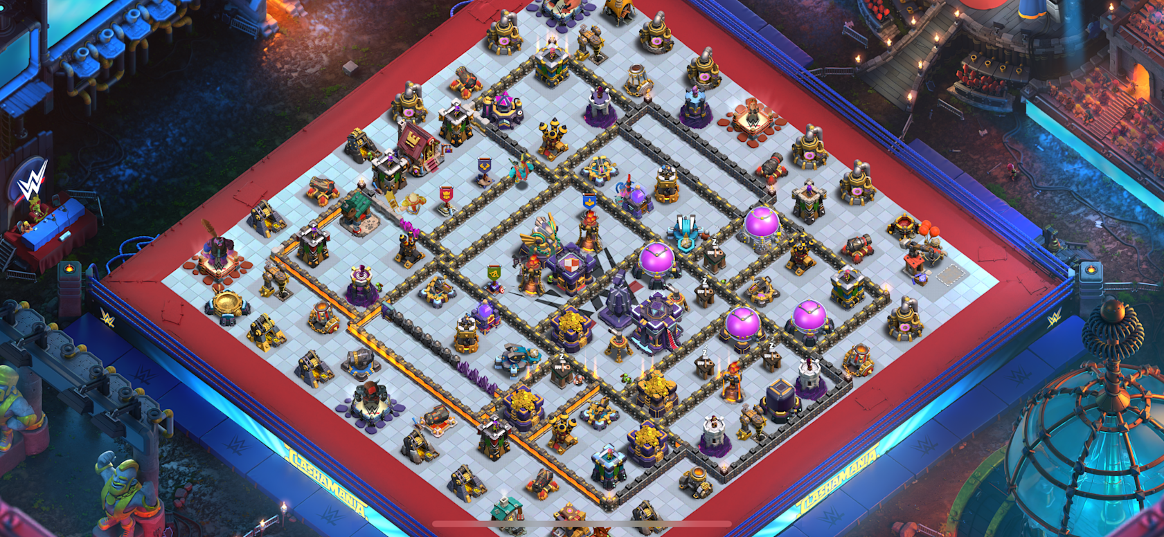 Cody Rhodes' actual village in Clash of Clans (Town Hall 15)
